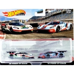 Hot Wheels 1:64 2-pack Premium - Ford GT Race #67 & Ford GT Race #69